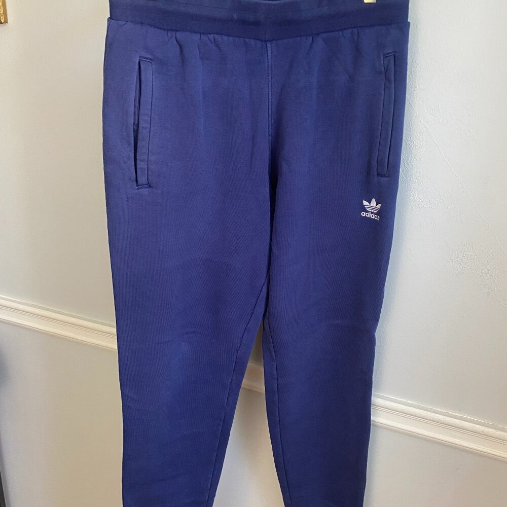 ADIDAS PRIMEGREEN CUFFED NAVY BLUE SWEATPANTS SIZE M